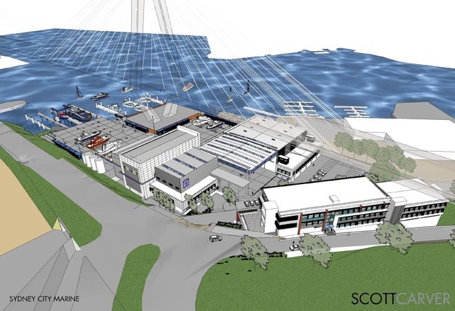 Aerial perspective of new facility © SW